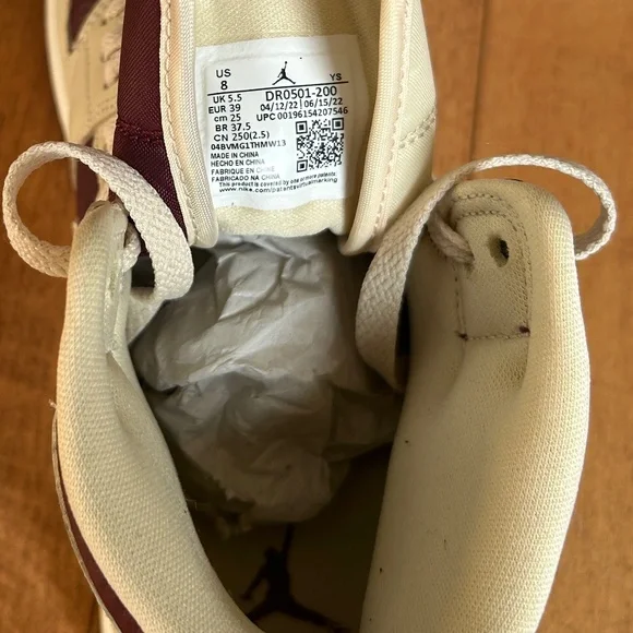 Women's Nike Air Jordan 1 Mid SE Split - Beach Cherrywood - Picture 2 of 6